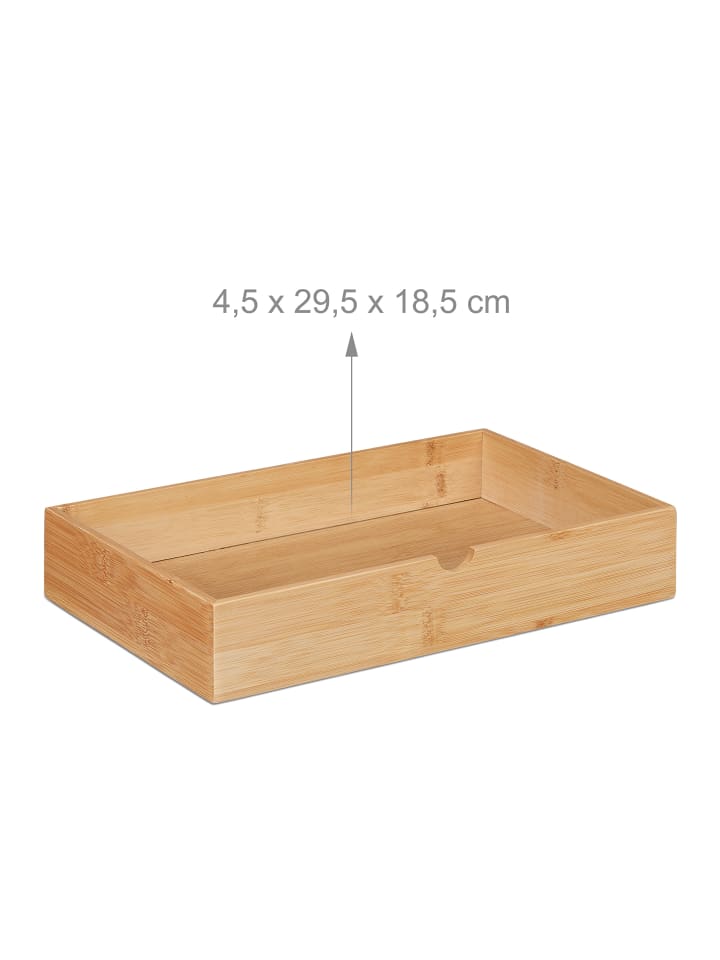 relaxdays Schubladenbox in Weiß/ Natur günstig kaufen onesize