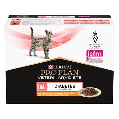 PURINA PRO PLAN Veterinary Diets Feline DM ST/OX - Diabetes Management Huhn