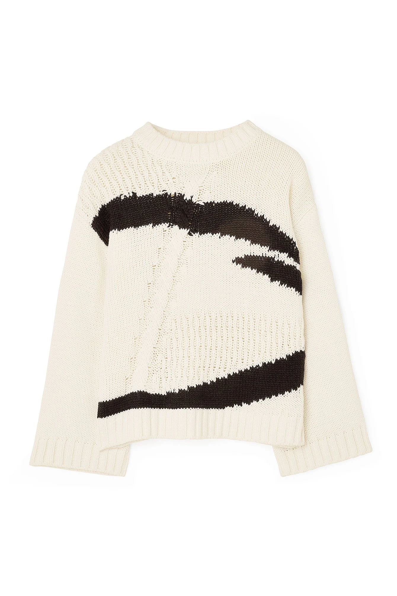 Obersized-Pullover mit Zopfmuster