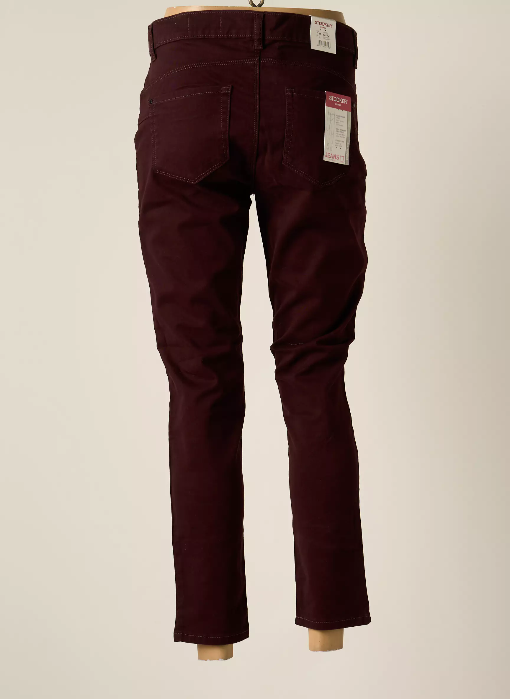 Stooker Pantalon7 8 Femme couleur rouge