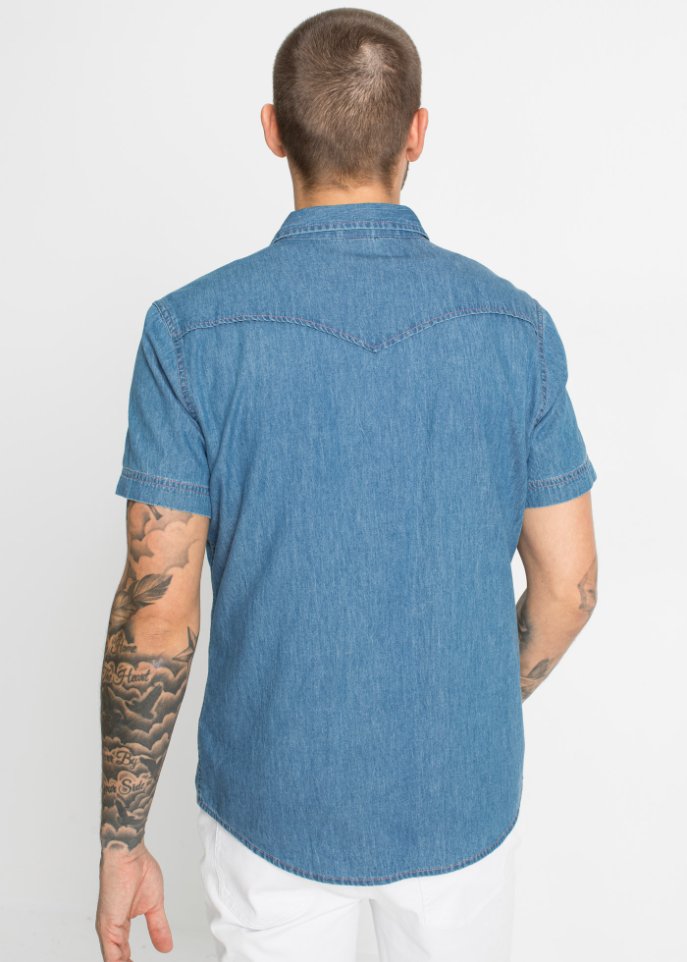 Jeanshemd, Slim Fit, Kurzarm (2er Pack)