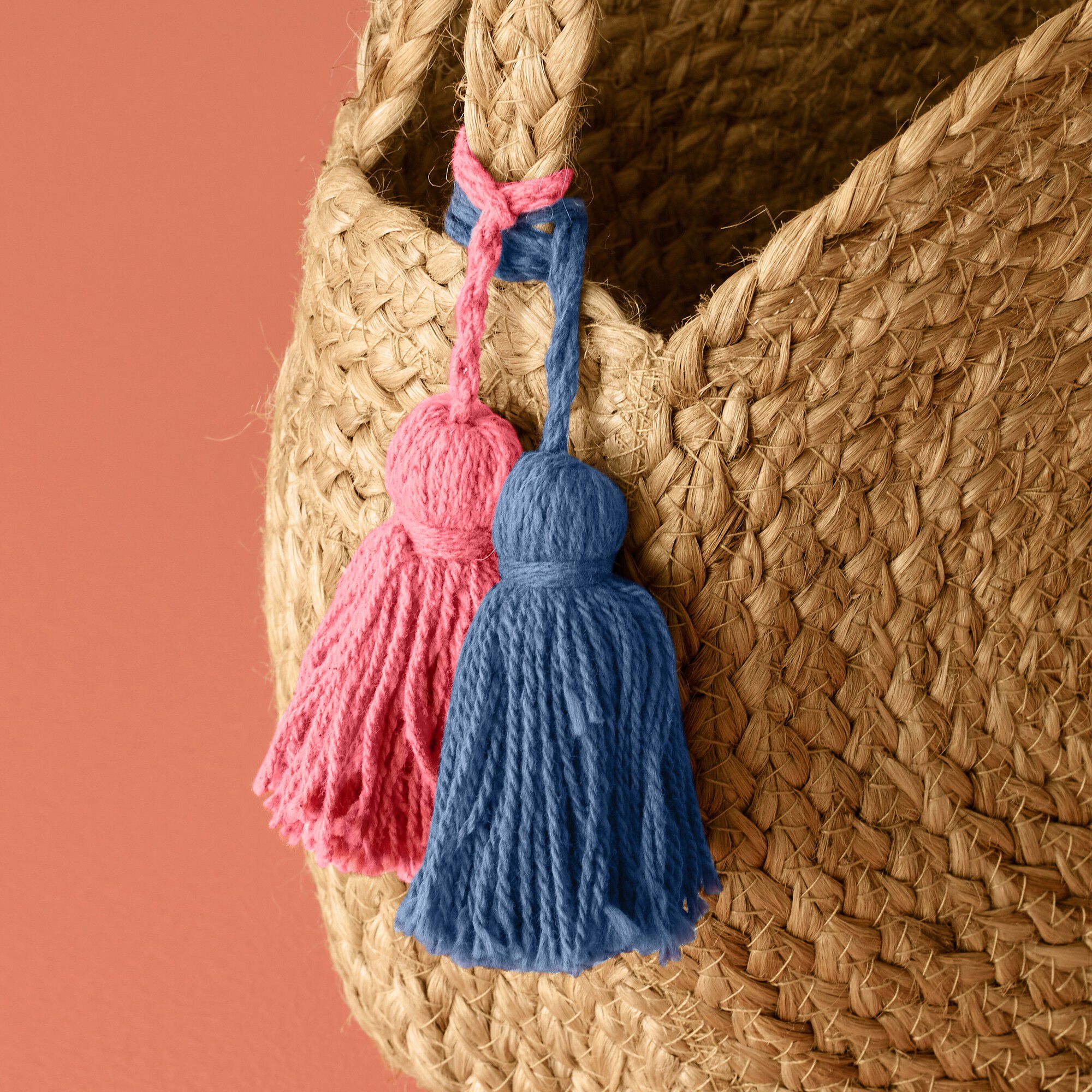 Sac rond en jute finition pompons Indian Summer