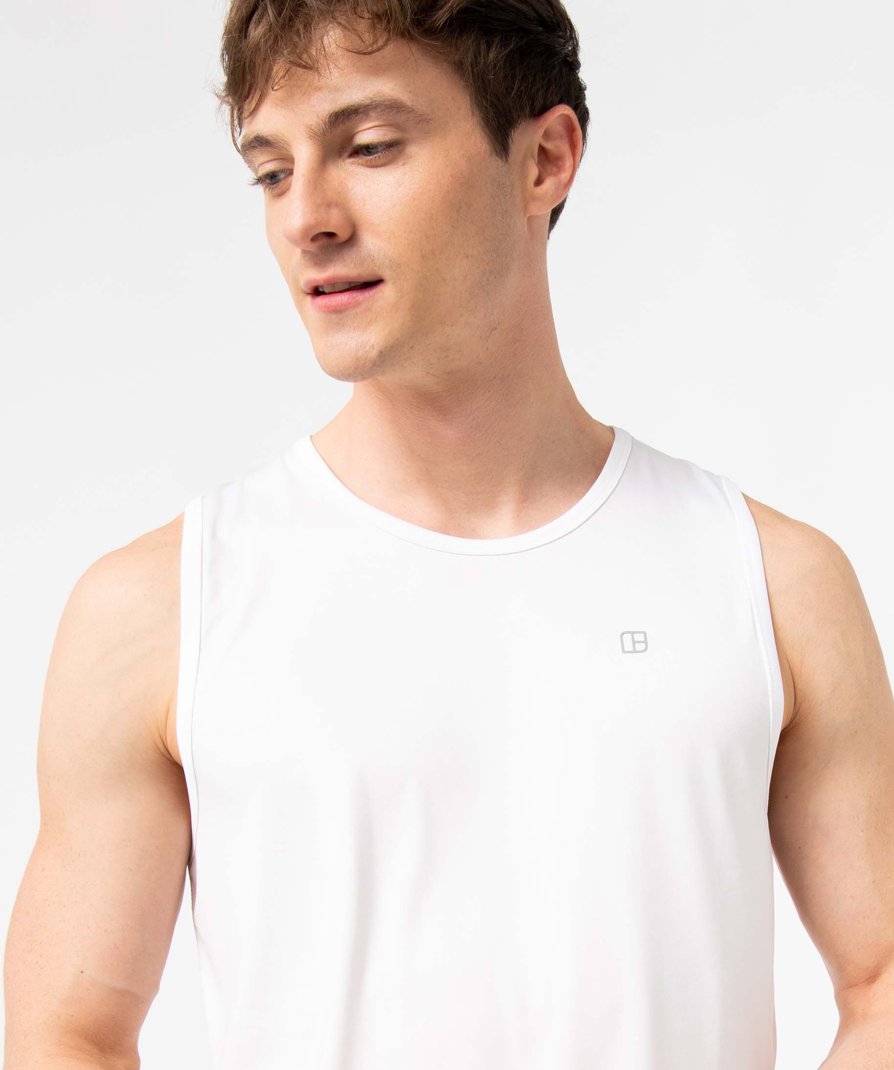 Débardeur homme en maille respirante blanc | GEMO