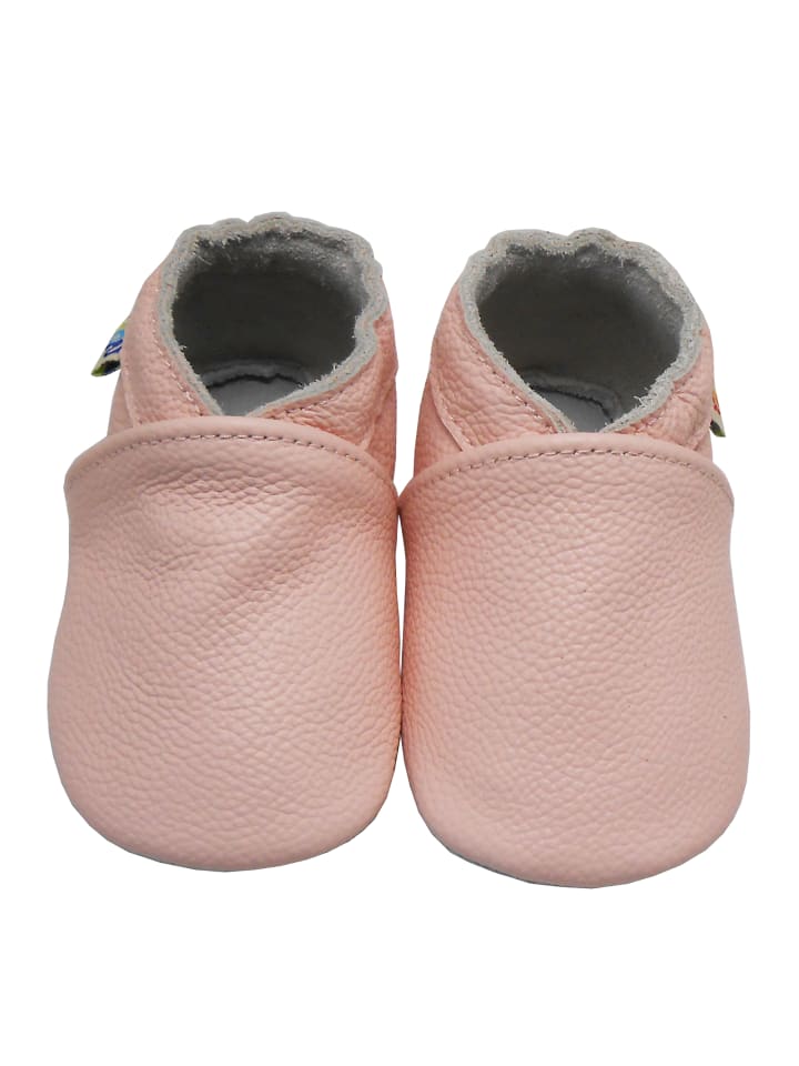 Yalion Leder-Krabbelschuhe in Pink günstig kaufen