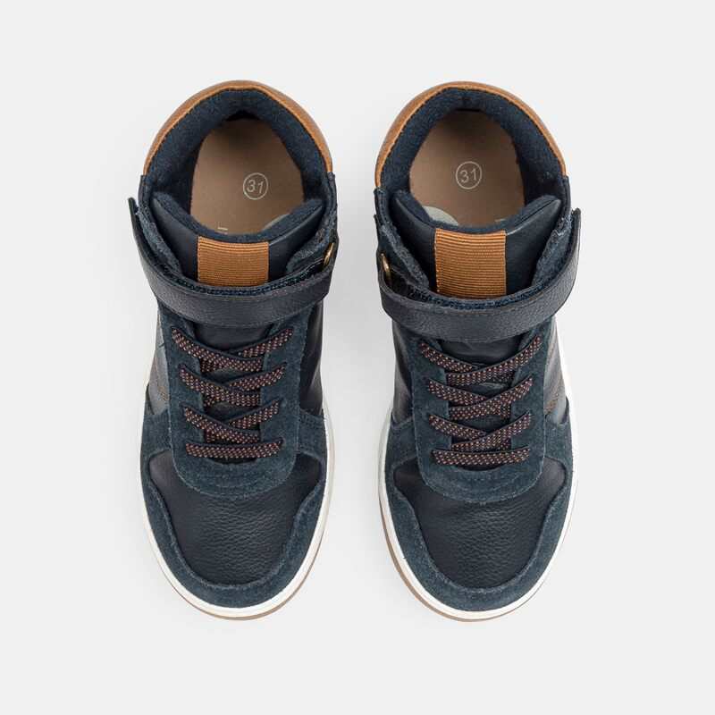 Chaussures montantes de ville bleues garçon