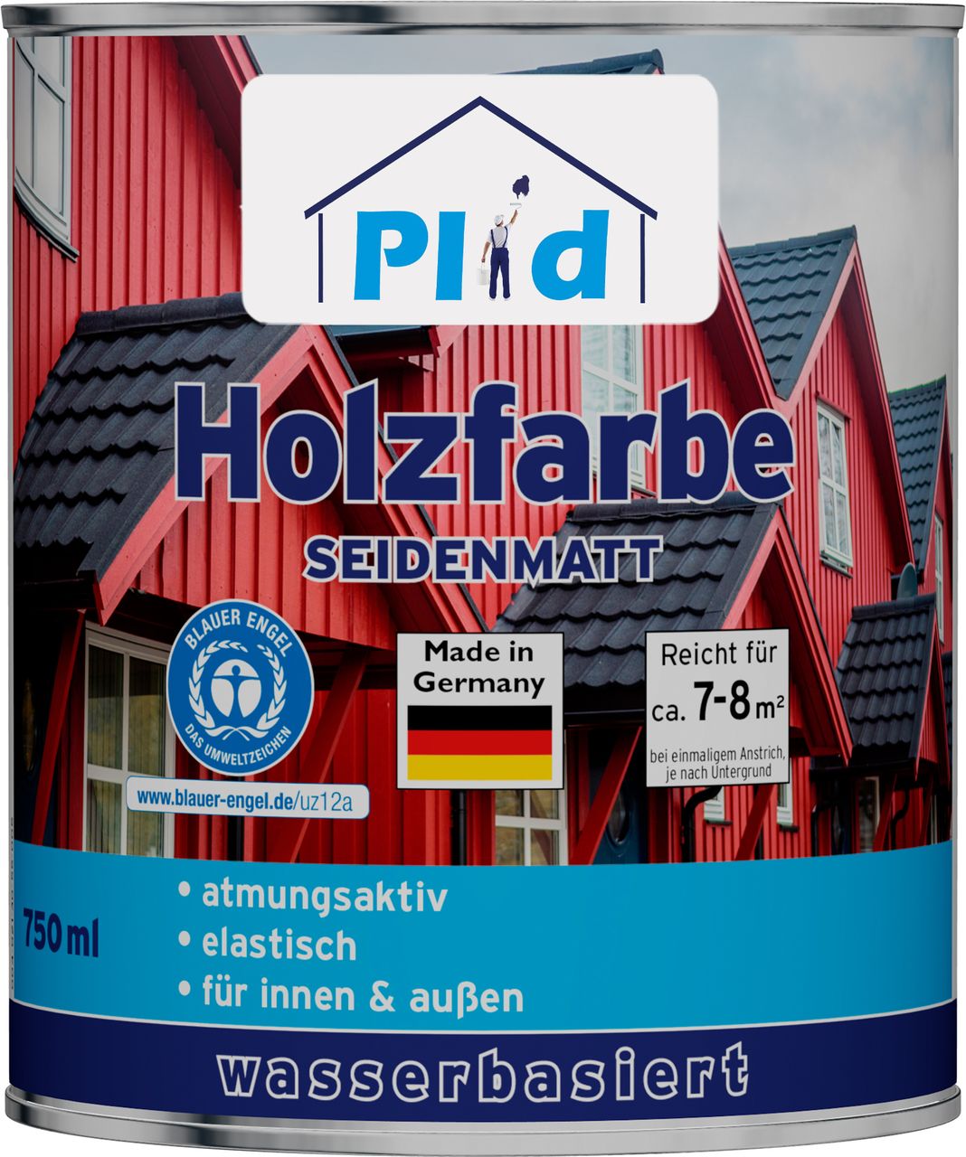 Plid Premium Holzfarbe Holzlack Farbe für Holz Taubenblau