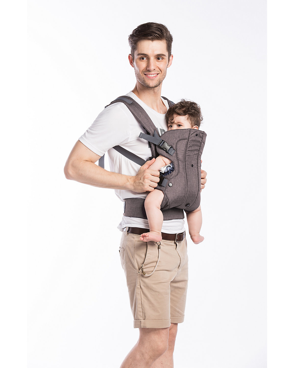 Babytrage Walk, melange-anthrazit