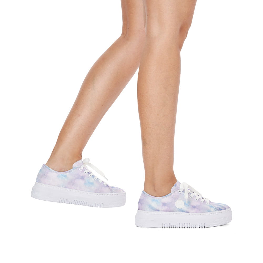 Rieker Damen Sneaker Low multi-kristallweiß