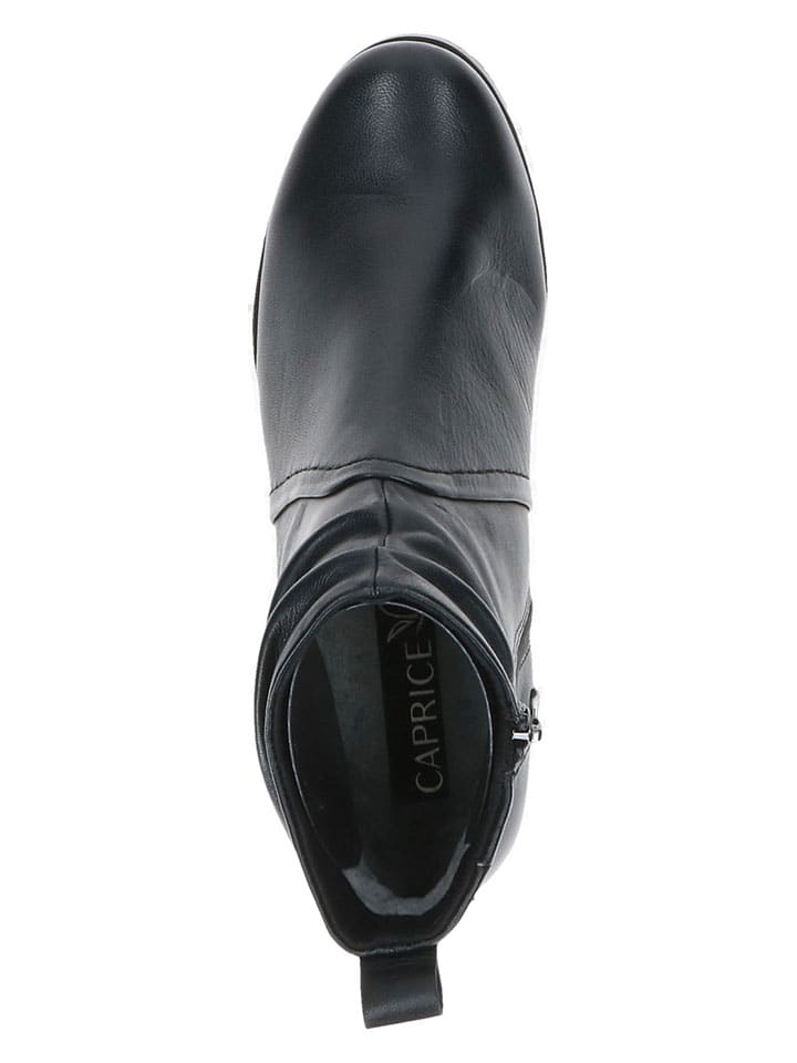 Caprice Leder-Stiefeletten in Schwarz günstig kaufen