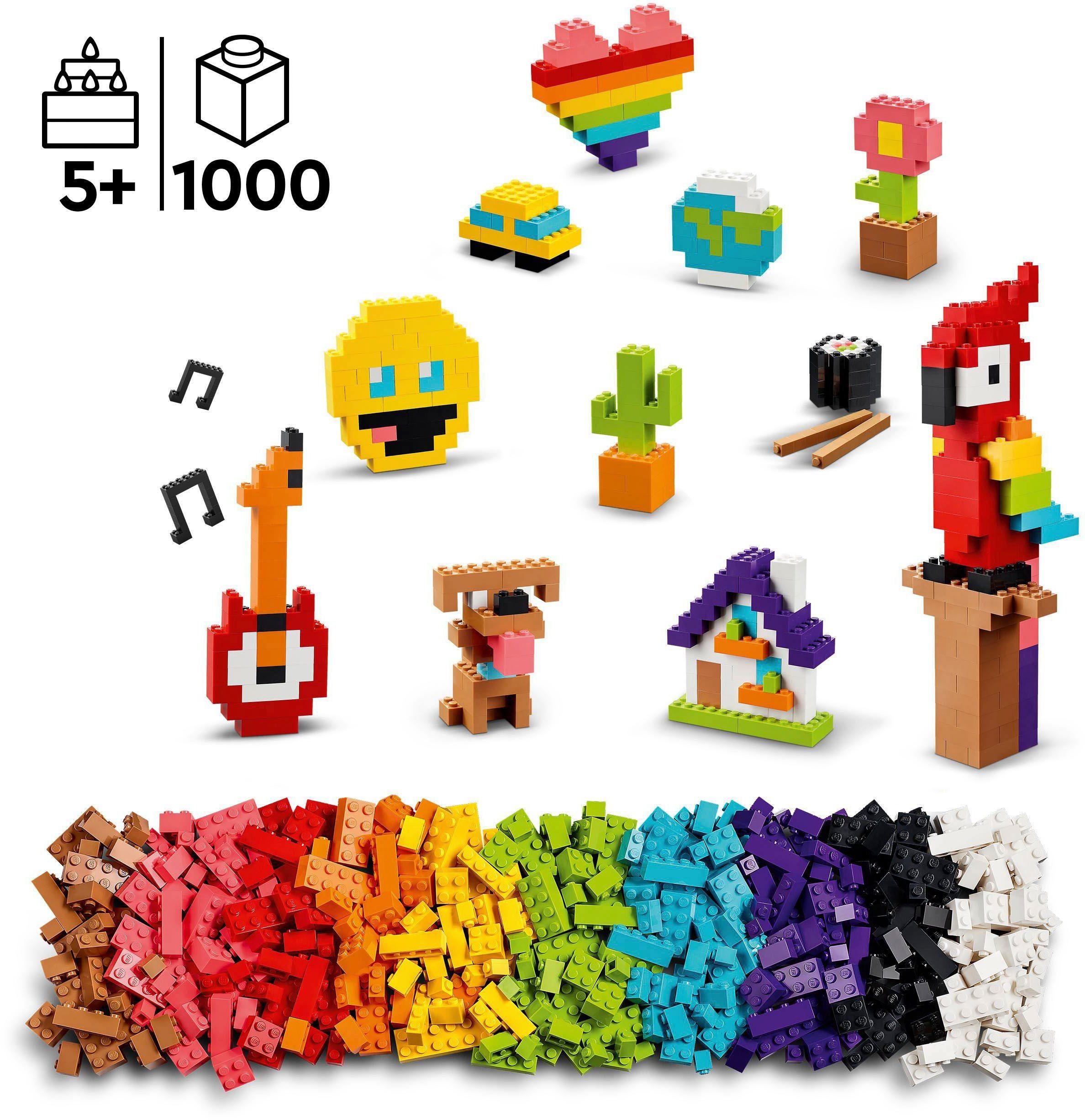 LEGO® Konstruktionsspielsteine Großes Kreativ-Bauset (11030), LEGO® Classic, (1000 St)