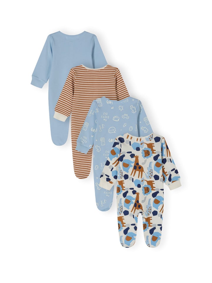 Minoti 4er. Set: Strampler 24babypack1 in hellblau günstig kaufen