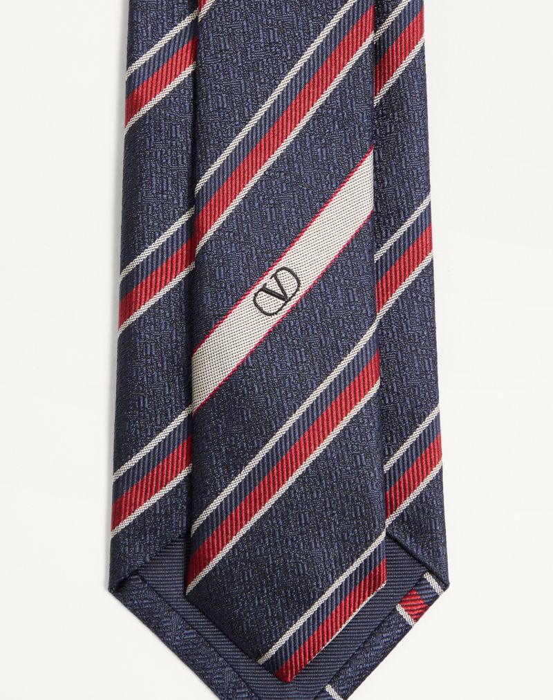 Valentie Regiment Jacquard Zijden Stropdas