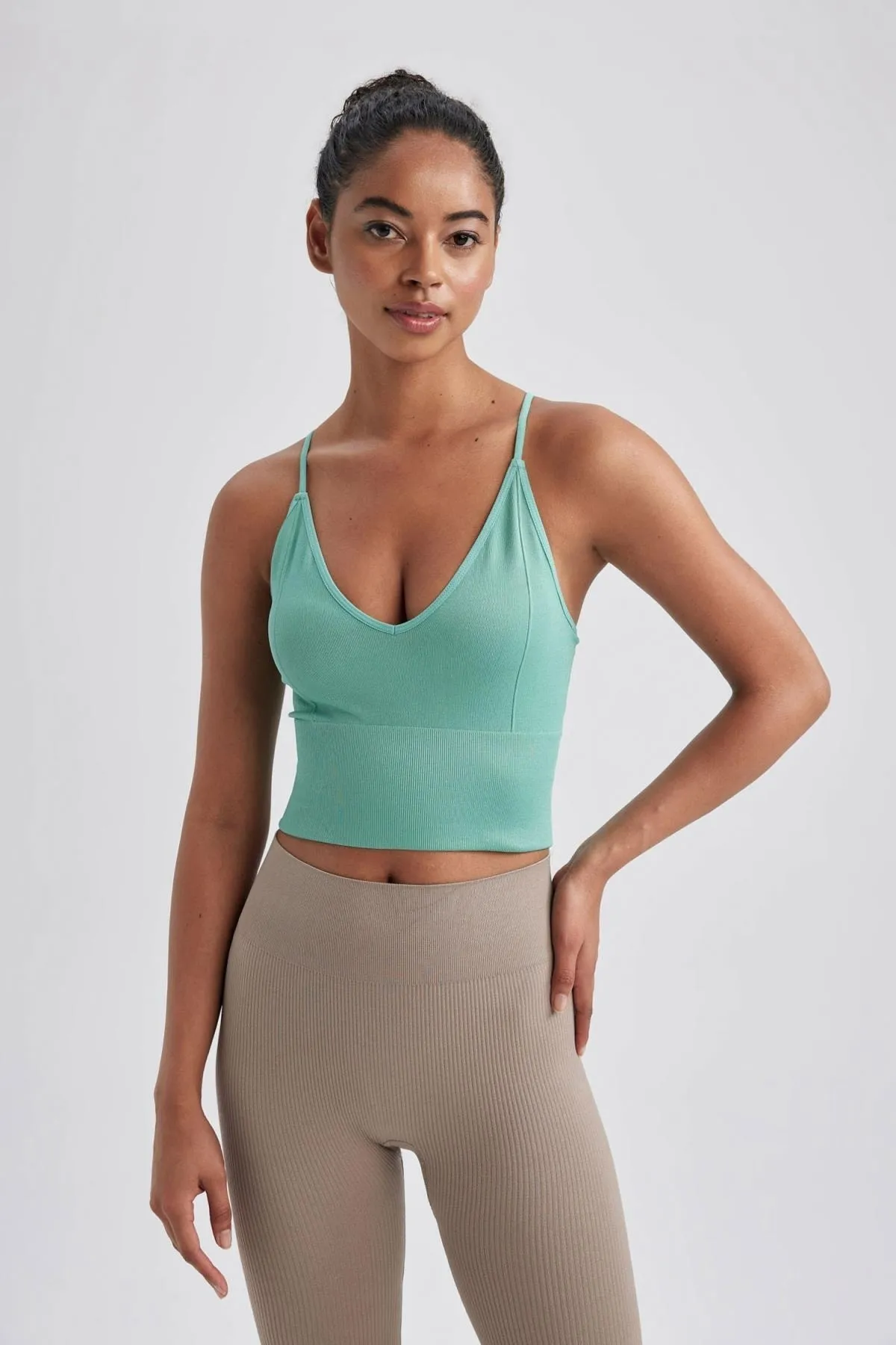 DeFacto  Fit Seamless V-Neck Seamless Athlete A7124ax23hs