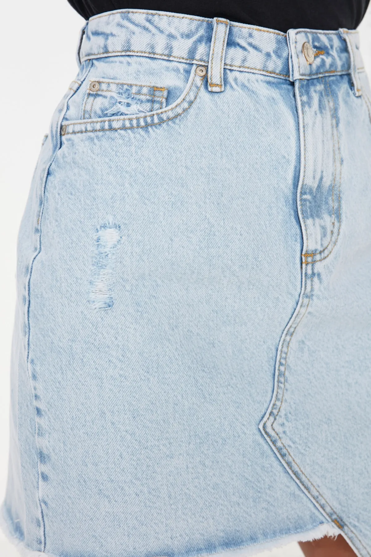 Trendyol Collection  blauer Mini-Jeansrock