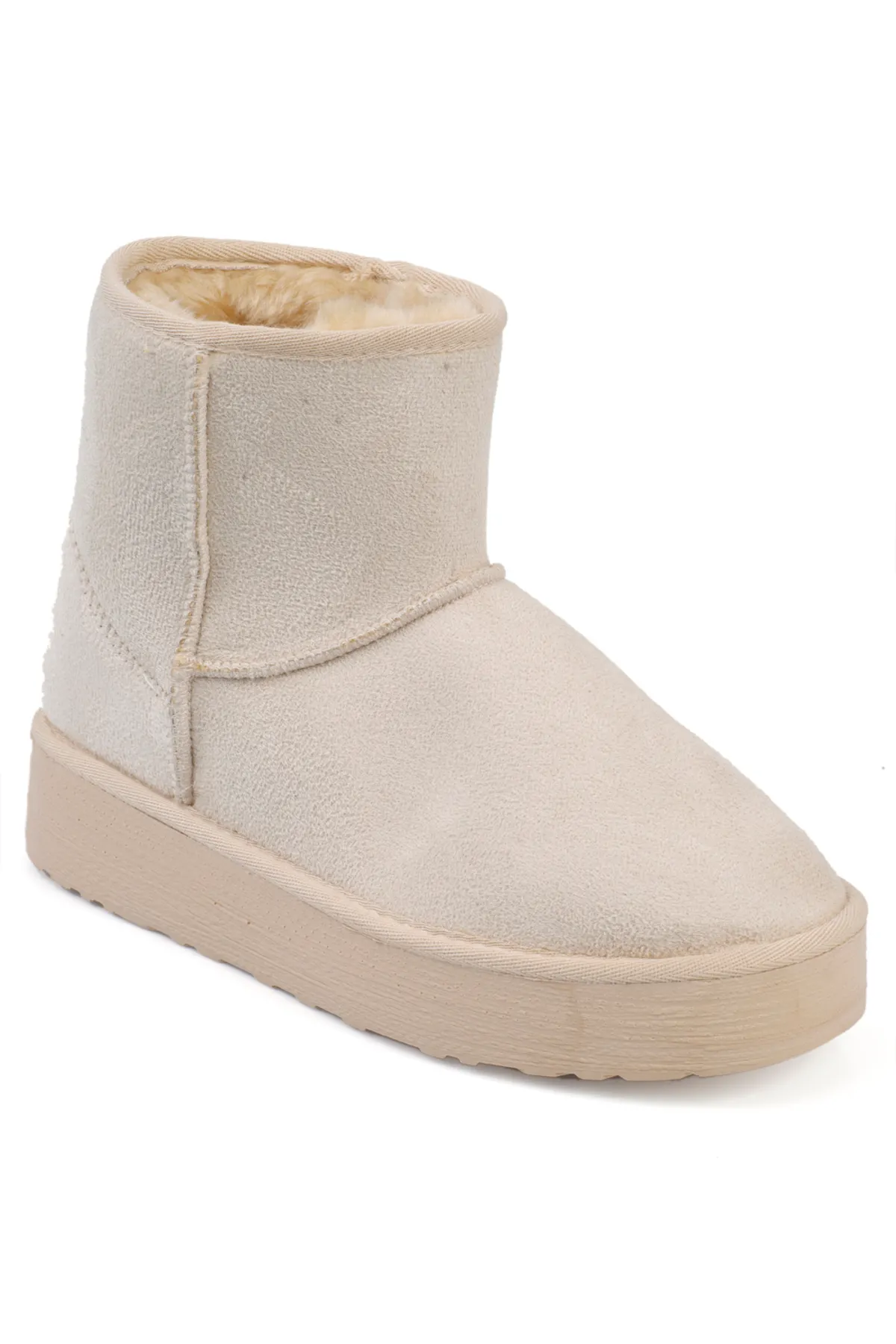 Capone Outfitters  Stiefelette - Beige - Blockabsatz