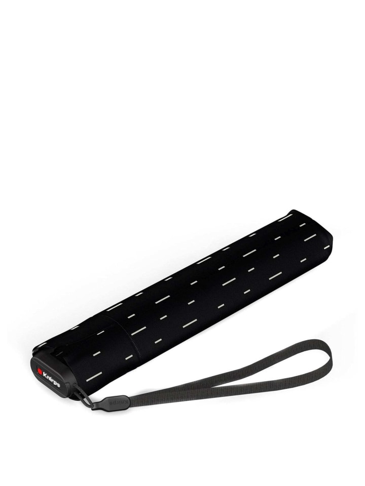 Knirps US.050 Ultra Light Slim Manual - Taschenschirm Regenschirm (black with rose coating) in rain black günstig kaufen onesize