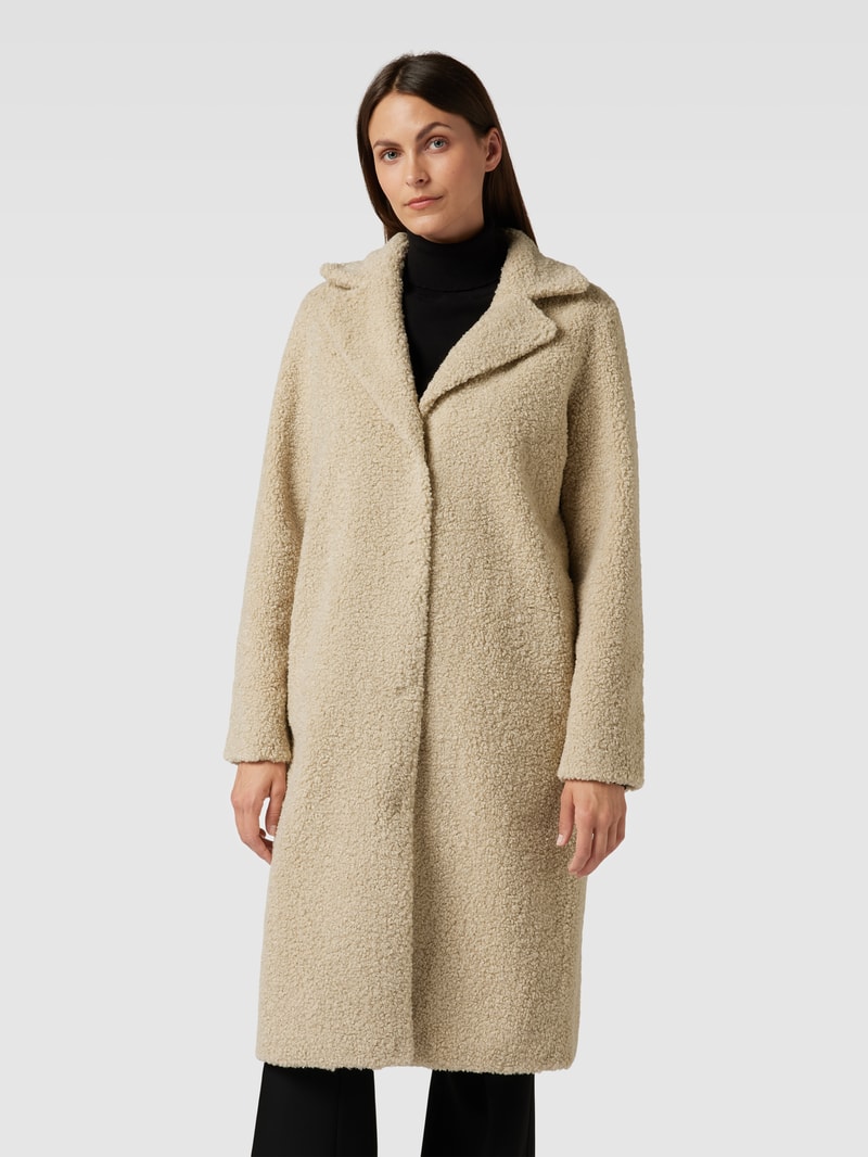 Mantel aus Teddyfell Modell 'Mukite' in beige