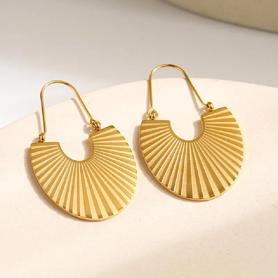 ENGELSINN Ohrring-Set Ohrschmuck Ohrhänger Schmuck Gold Edelstahl Schmuck Sonnenschein (2-tlg), inkl. Geschenkbox