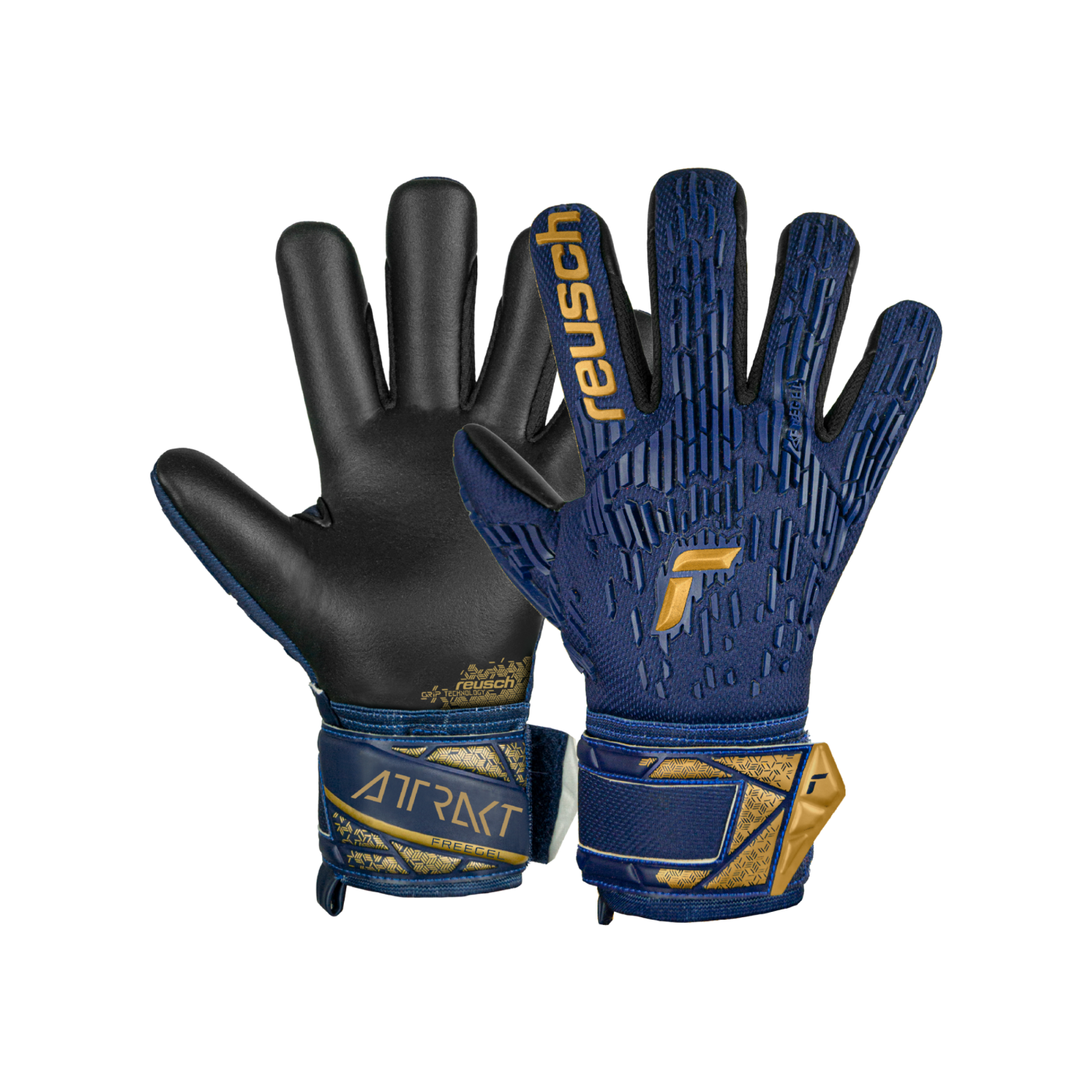Reusch Attrakt Freegel Silver TW-Handschuhe Kids Blau Gold Schwarz F4411