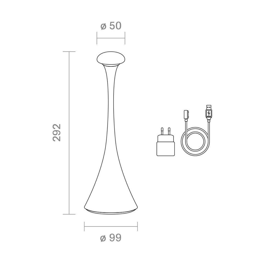 SIGOR LED Tischleuchte LED Akku Tischleuchte Nudrop in Dünenbeige 2,2W 197lm IP54, keine Angabe, Leuchtmittel enthalten: Ja, fest verbaut, LED, warmweiss, Tischleuchte, Nachttischlampe, Tischlampe