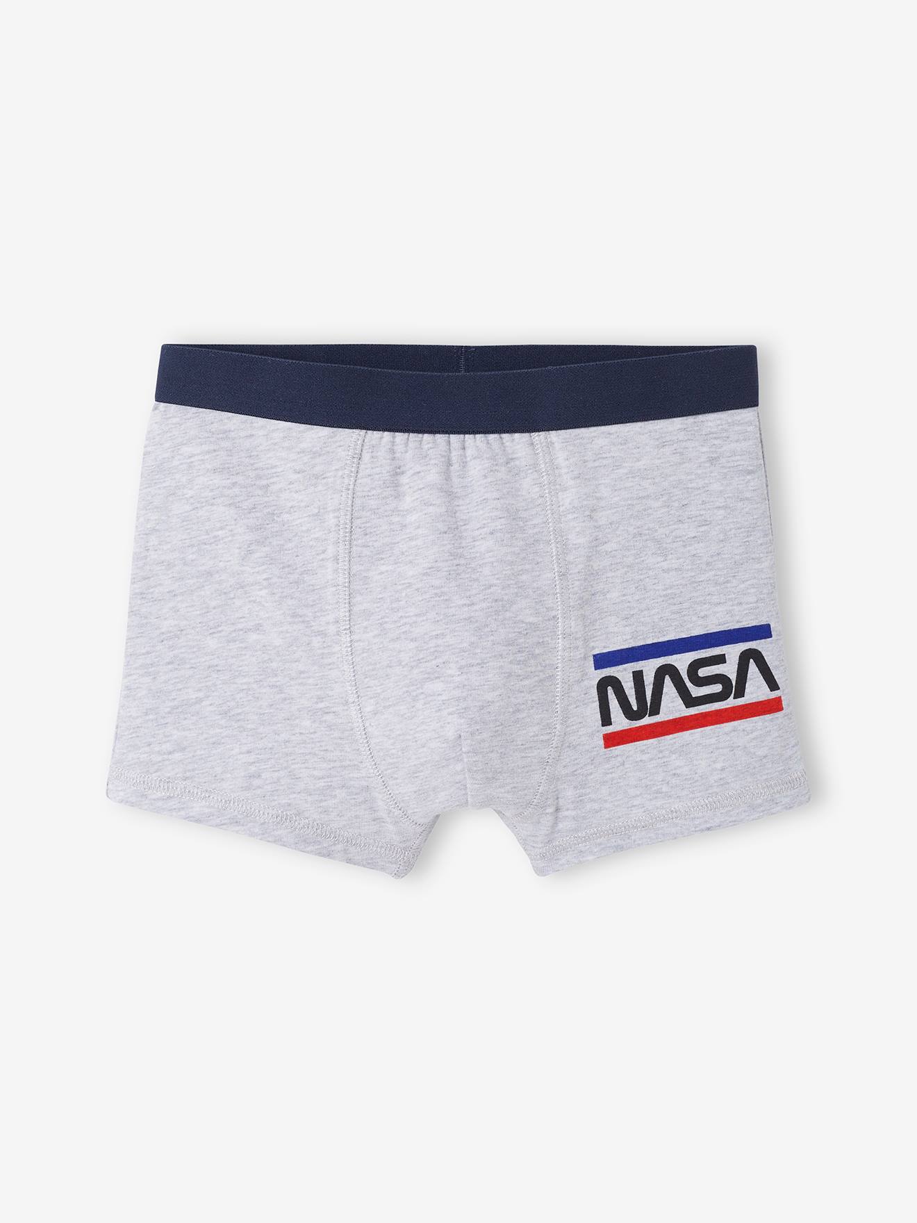 Lot de 3 boxers NASA® bleu marine, gris chiné