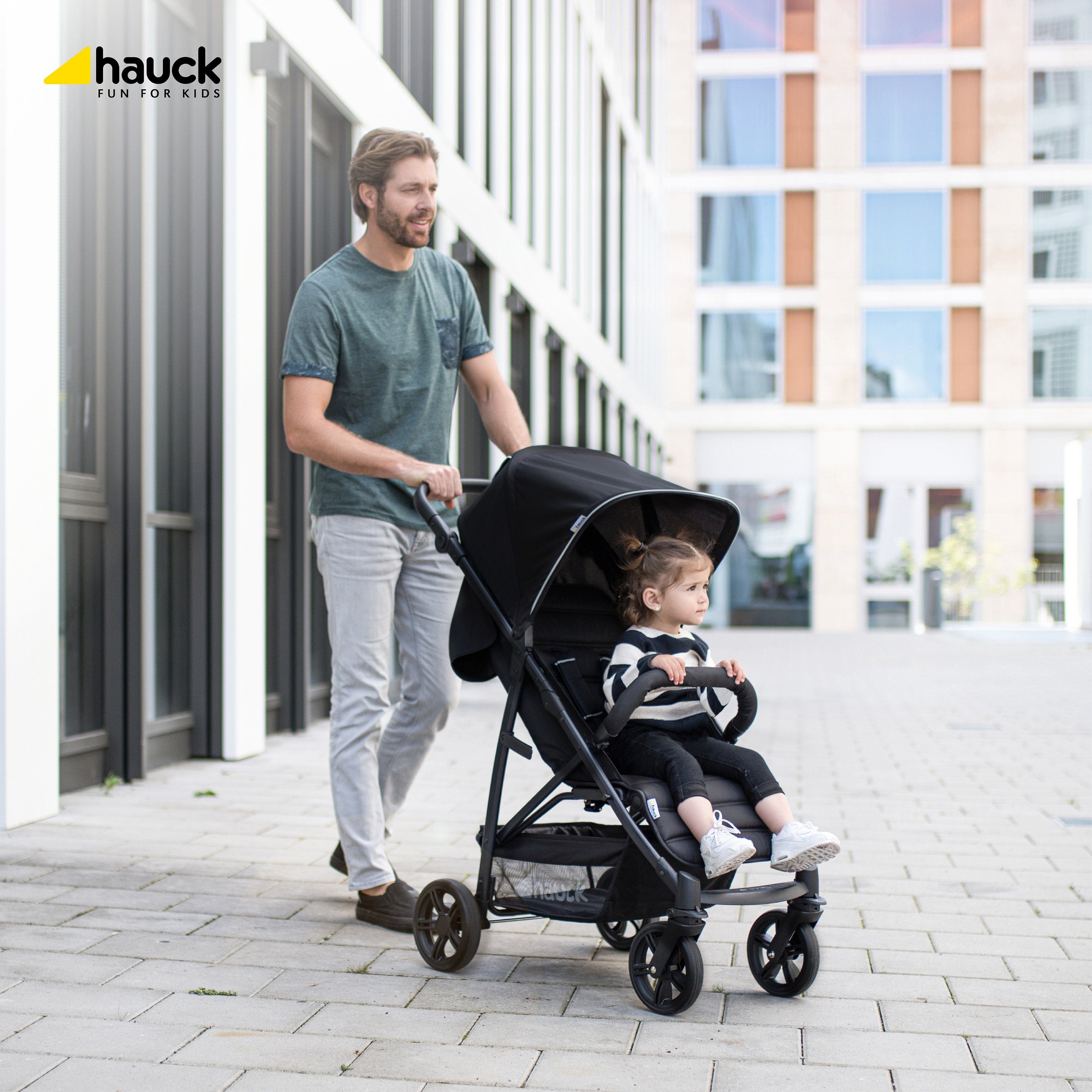 Hauck Kinder-Buggy Rapid 4, grau, mit schwenk- und feststellbaren Vorderrädern