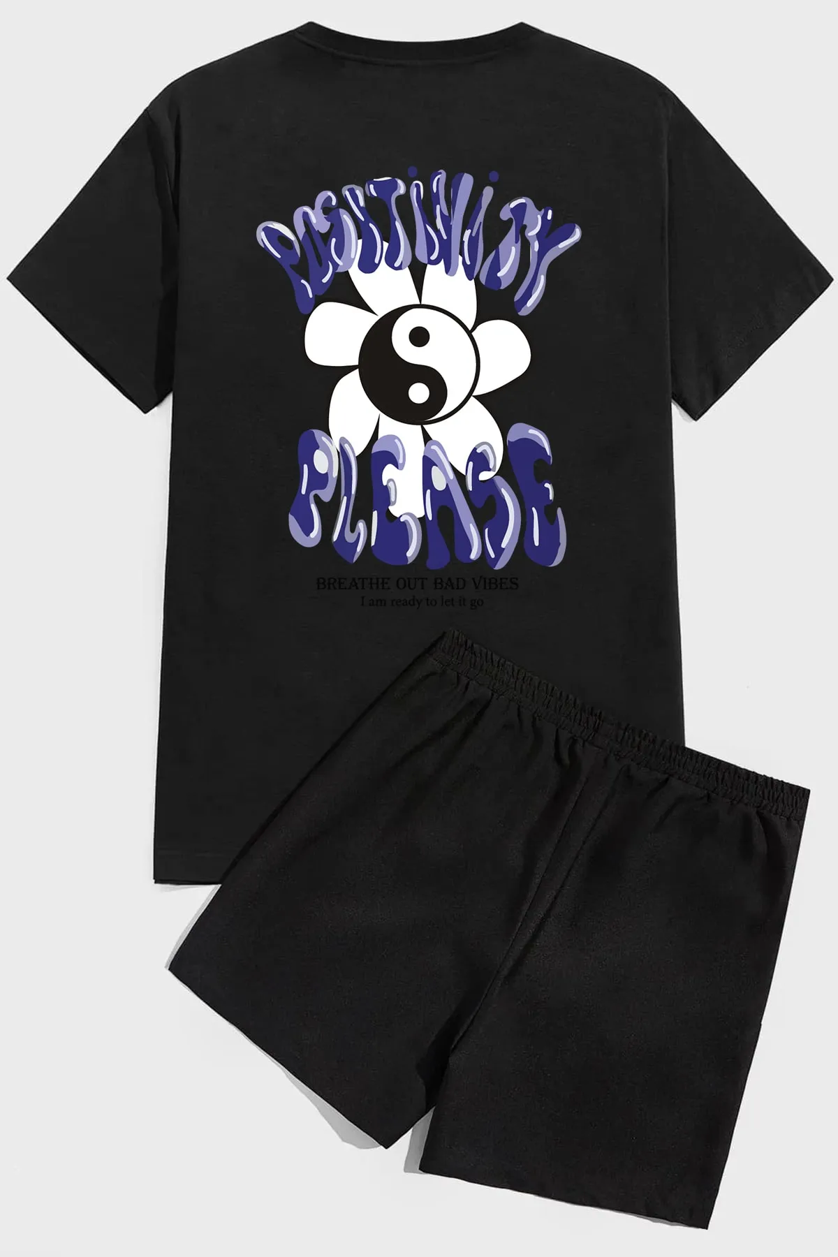 uyguntarz  Shorts-Set mit Positivity-Print