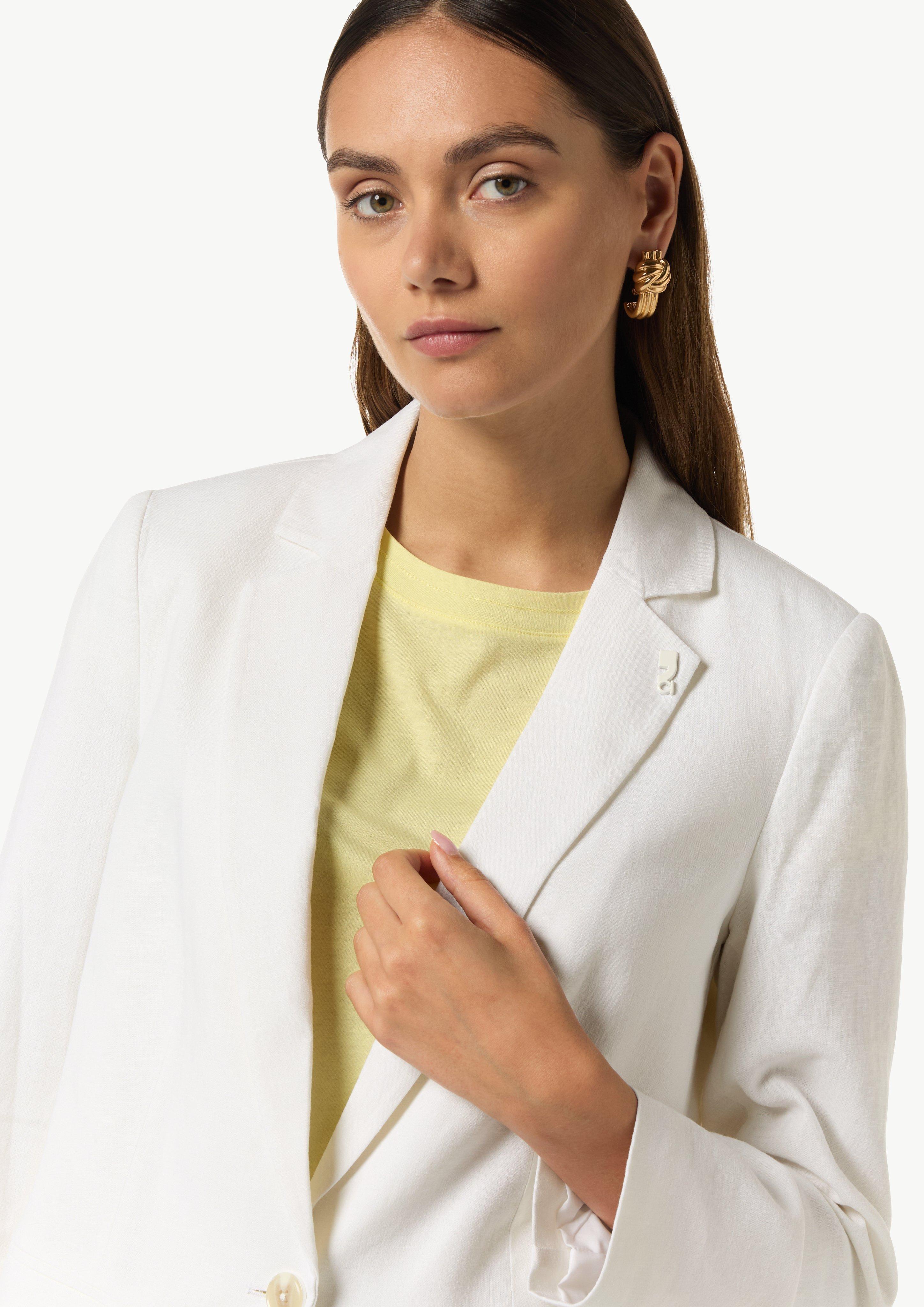 Blazer aus Leinenmix - weiß