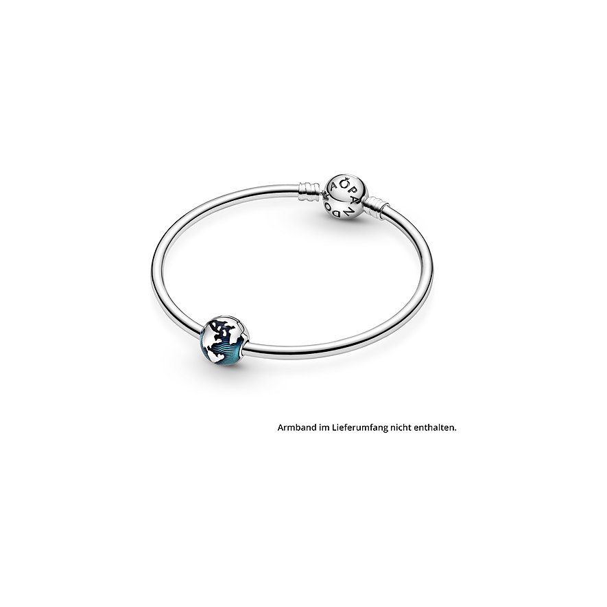 Pandora Charm Moments Blauer Globus Clip