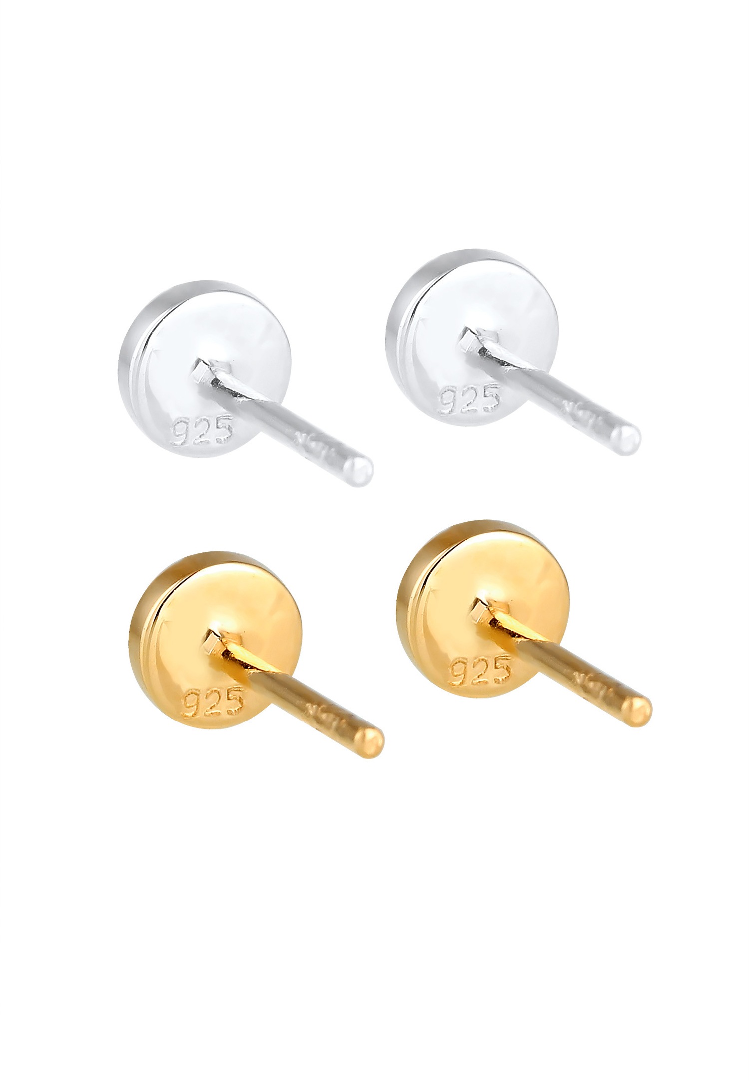 Set di orecchini a perno in smalto da donna Elli - Argento 925/1000 placcato oro