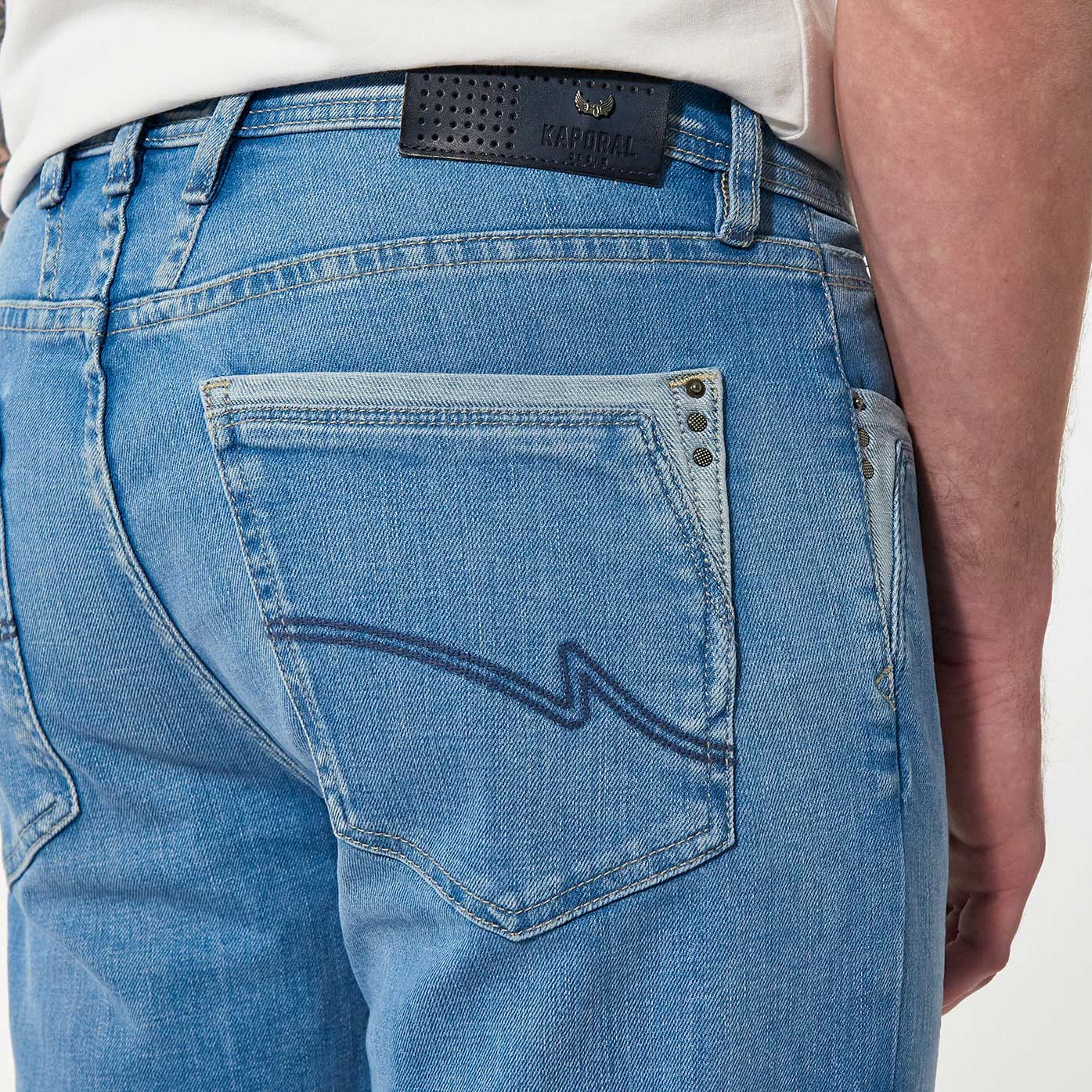 IKENA  Jean slim bleu clair Homme