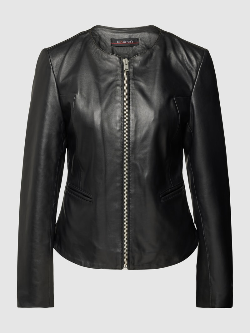Jacke in Leder-Optik in black