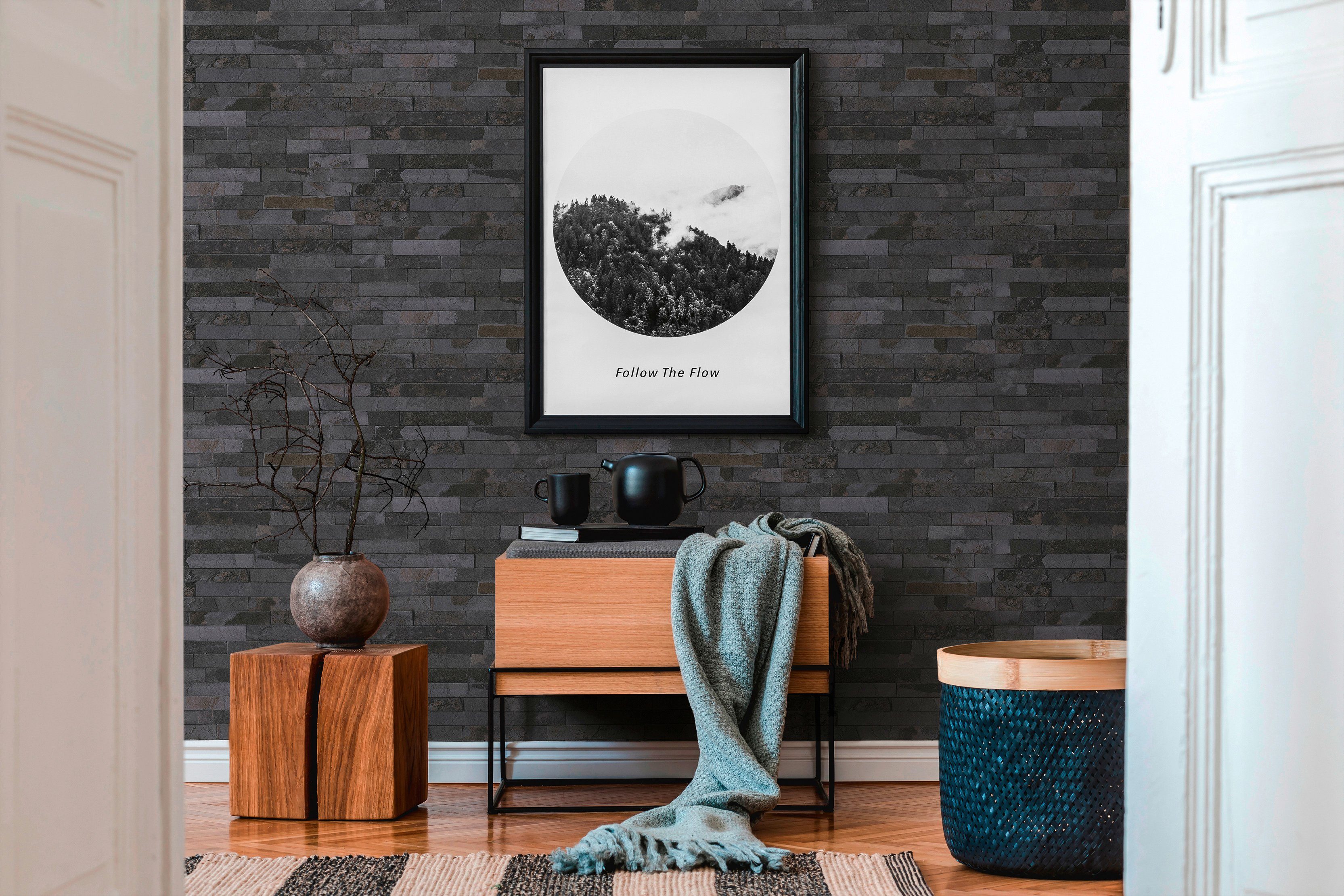 living walls Vliestapete Best of Wood`n Stone 2nd Edition, Steinoptik, Tapete Stein