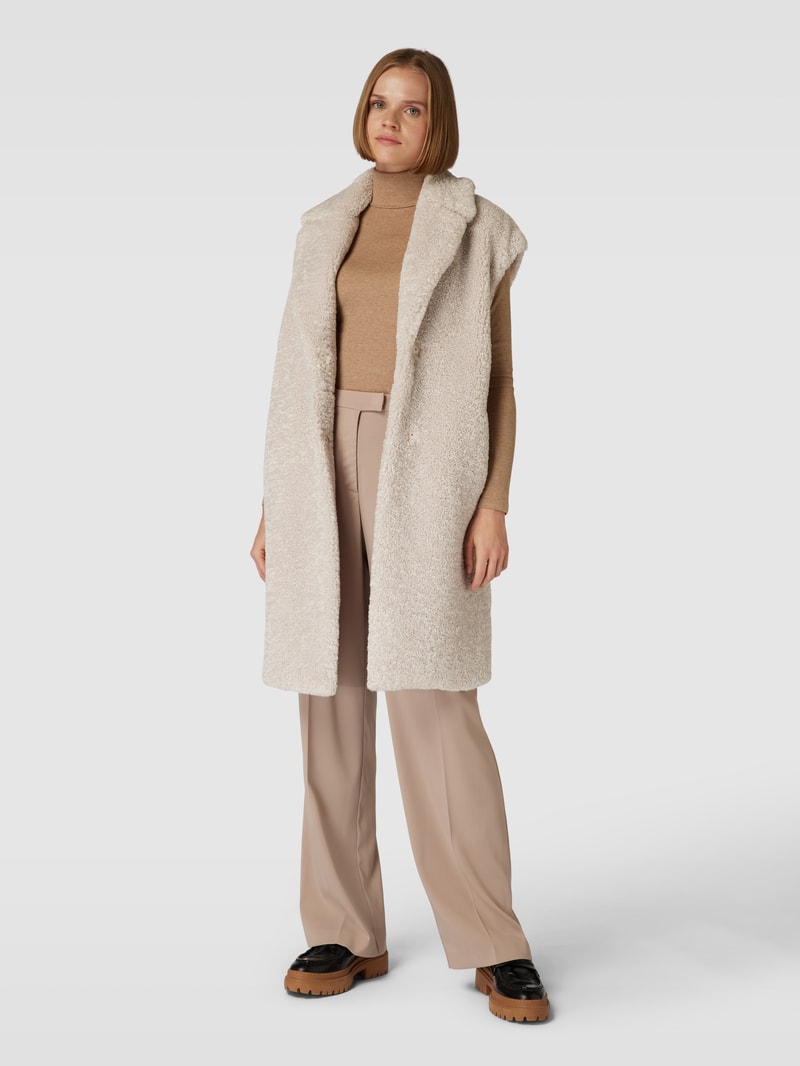 Weste mit Teddyfell in offwhite
