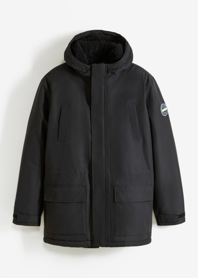 Hybrid-Thermo-Parka mit Teddyfutter