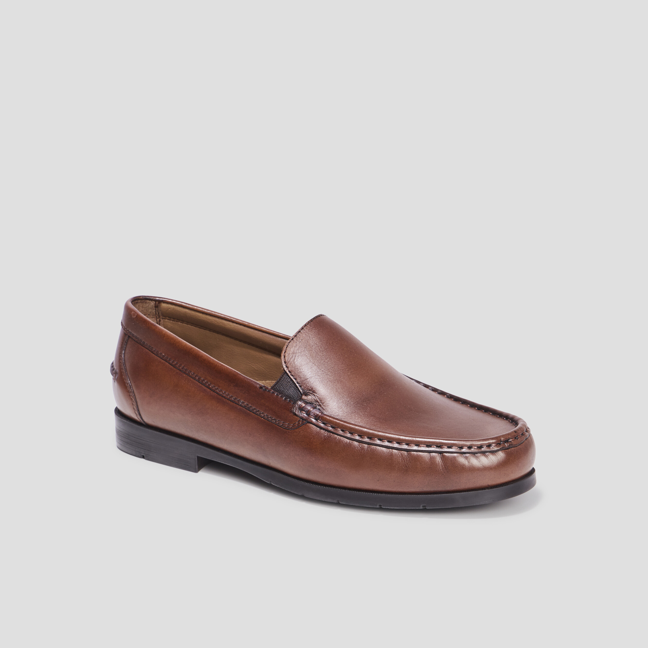 Mocassins en cuir Walking Merve marron homme | La Halle