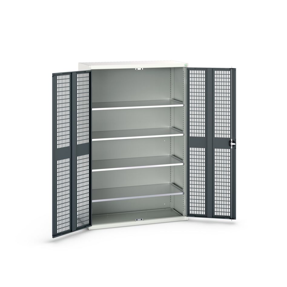 Μπουκάλι 16926783.19 Ντουλάπι Verso με πτερύγια 1300x550x2000mm 4 ράφια RAL 7016