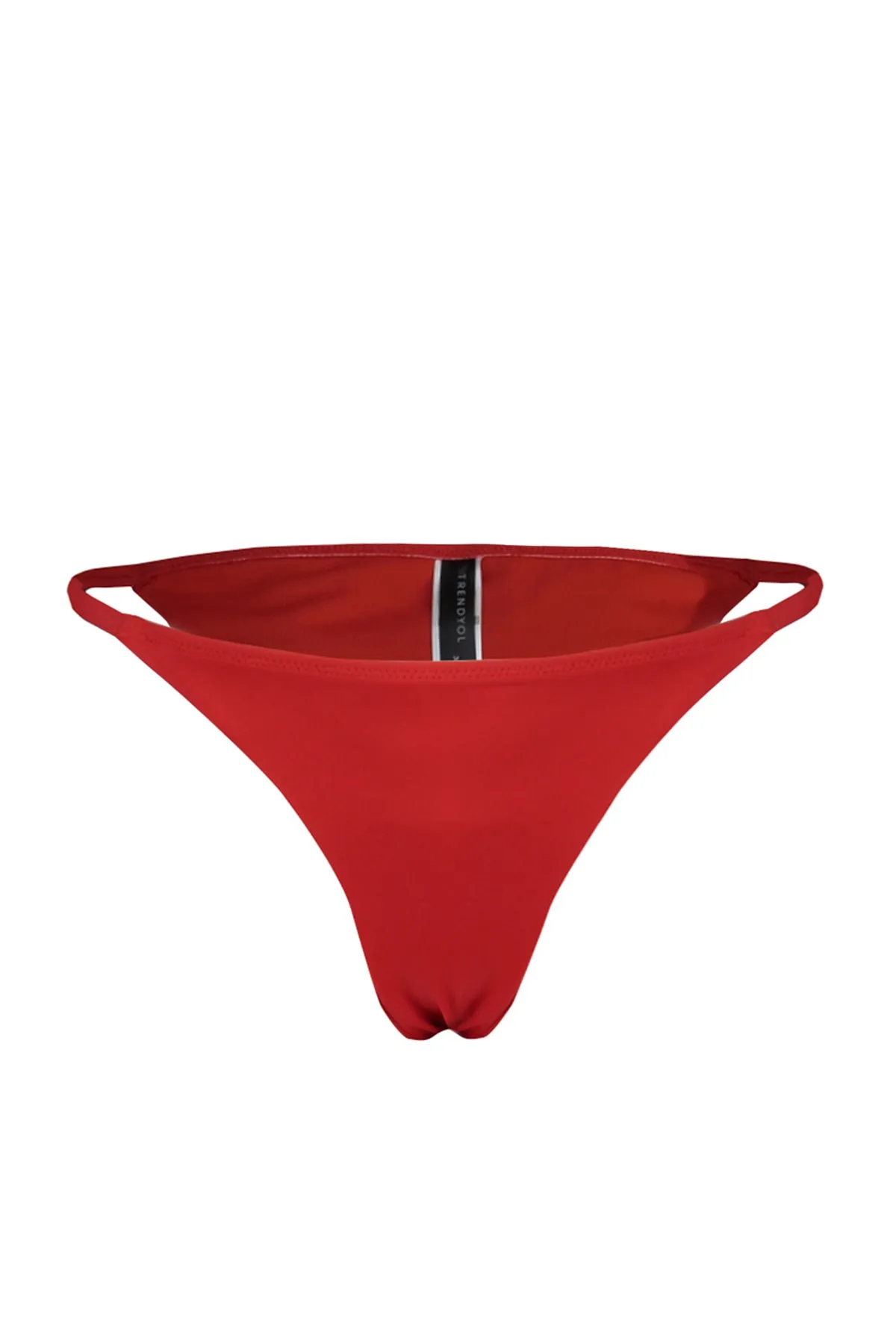 Trendyol Collection  Rote Paspelierung, normales Bein-Bikiniunterteil TBESS22BA0232
