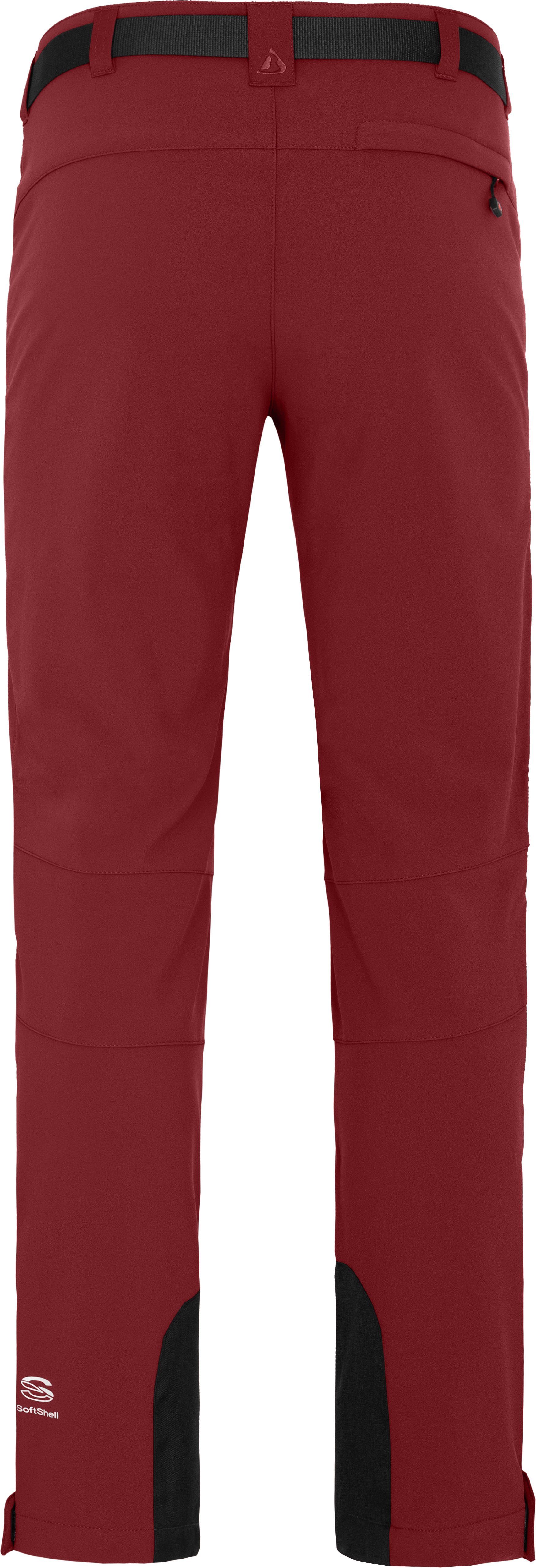 Bergson Outdoorhose ONETREE Herren Winter Softshellhose, winddicht, mit warmem Innenfleece, Normalgrößen, Tomaten rot