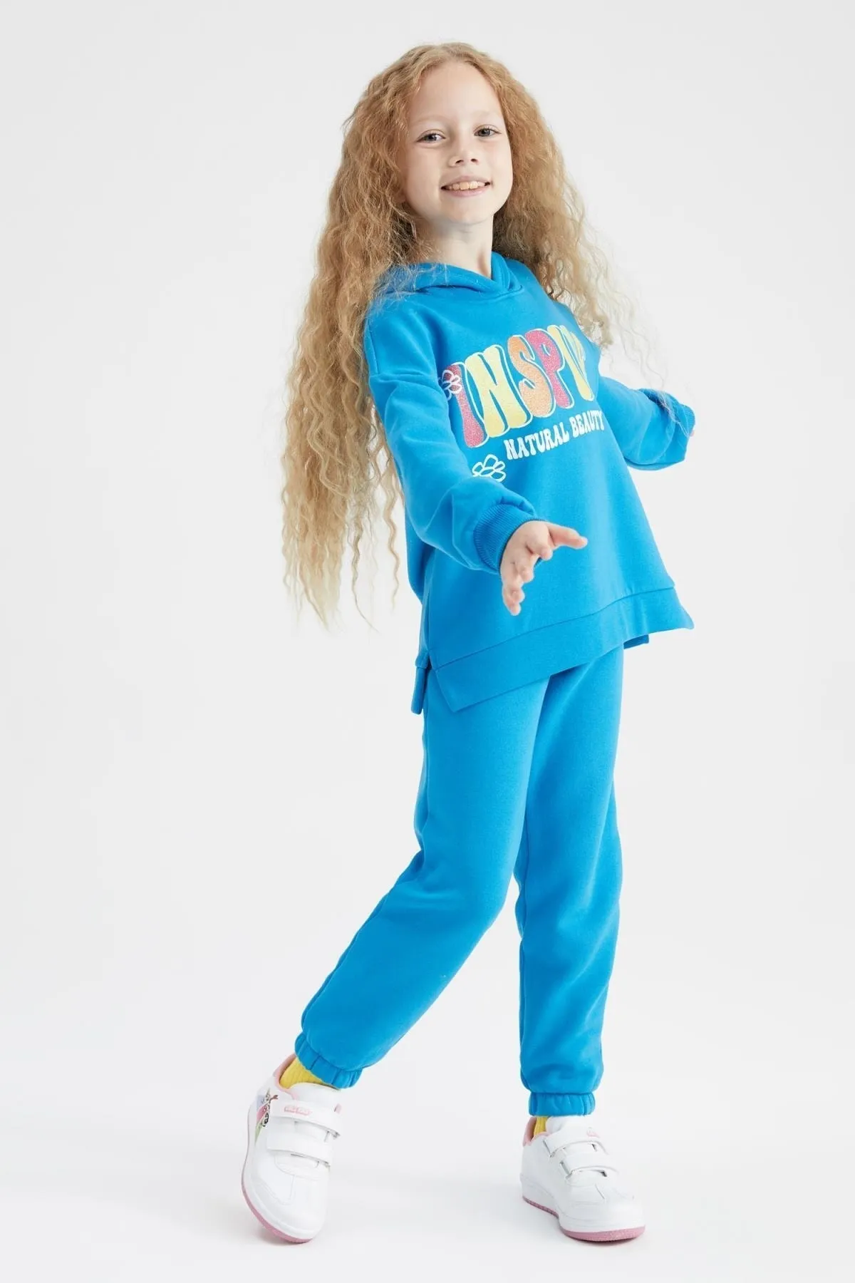 DeFacto  Mädchen Bedrucktes Sweatshirt Jogginghose 2er Set Y9070a622wn