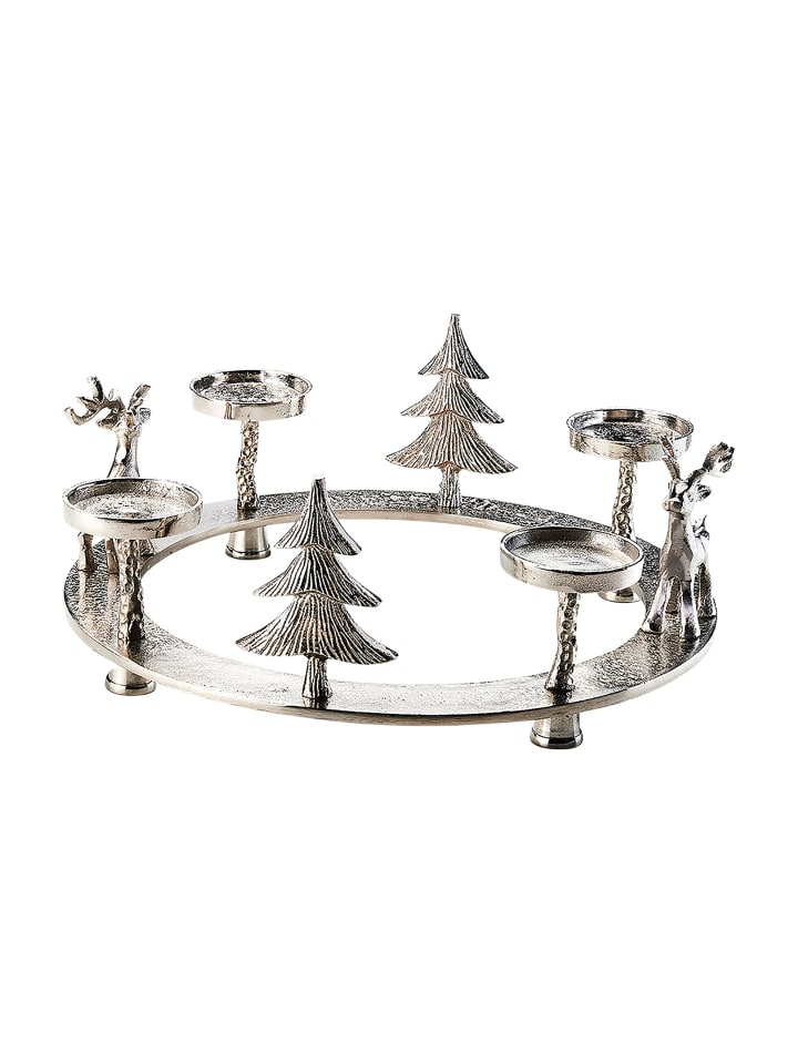kobolo Adventskranz DEER4LGHT L in Silber günstig kaufen onesize