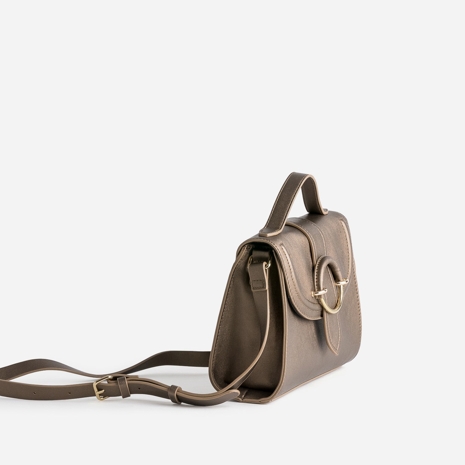 Sac à main bronze avec boucle