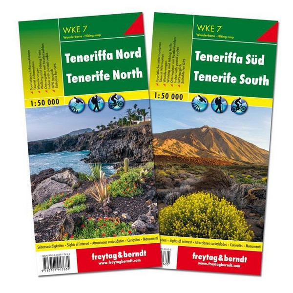 Teneriffa Nord und Süd, Wanderkarten Set 1:50.000 - Wanderkarte