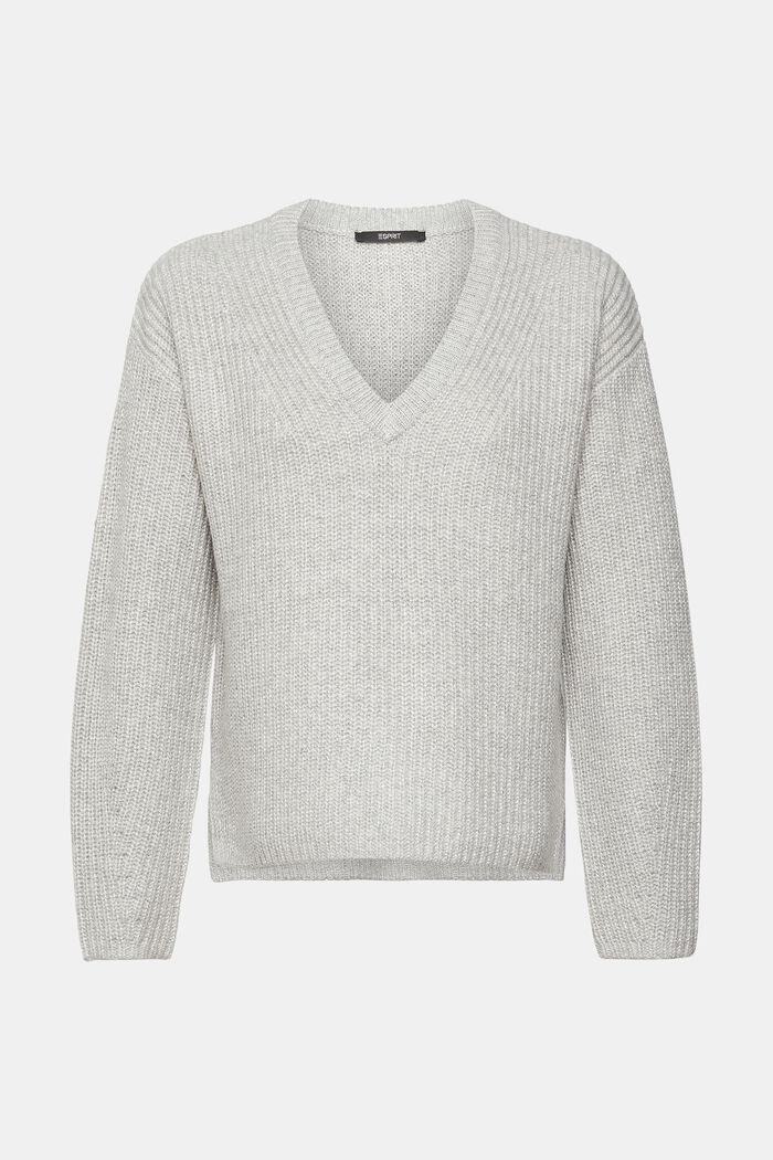 Gerippter Wollmix-Pullover