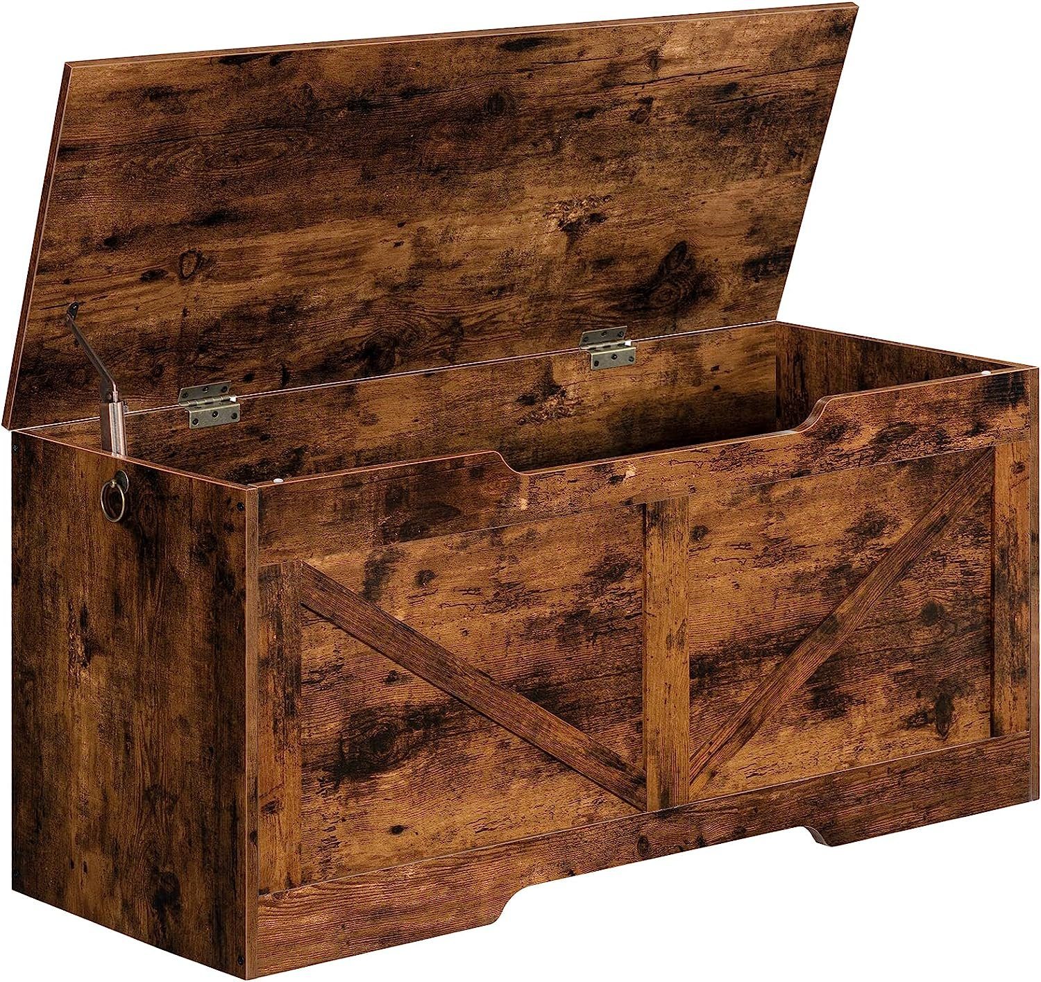 Hoobro Truhe Aufbewahrungsbox, Aufbewahrungstruhe mit Deckel