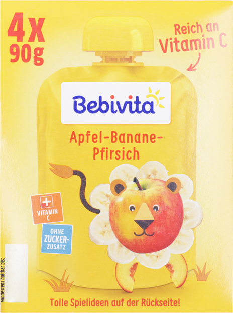 Bebivita Kinderspass Apfel-Banane-Pfirsich