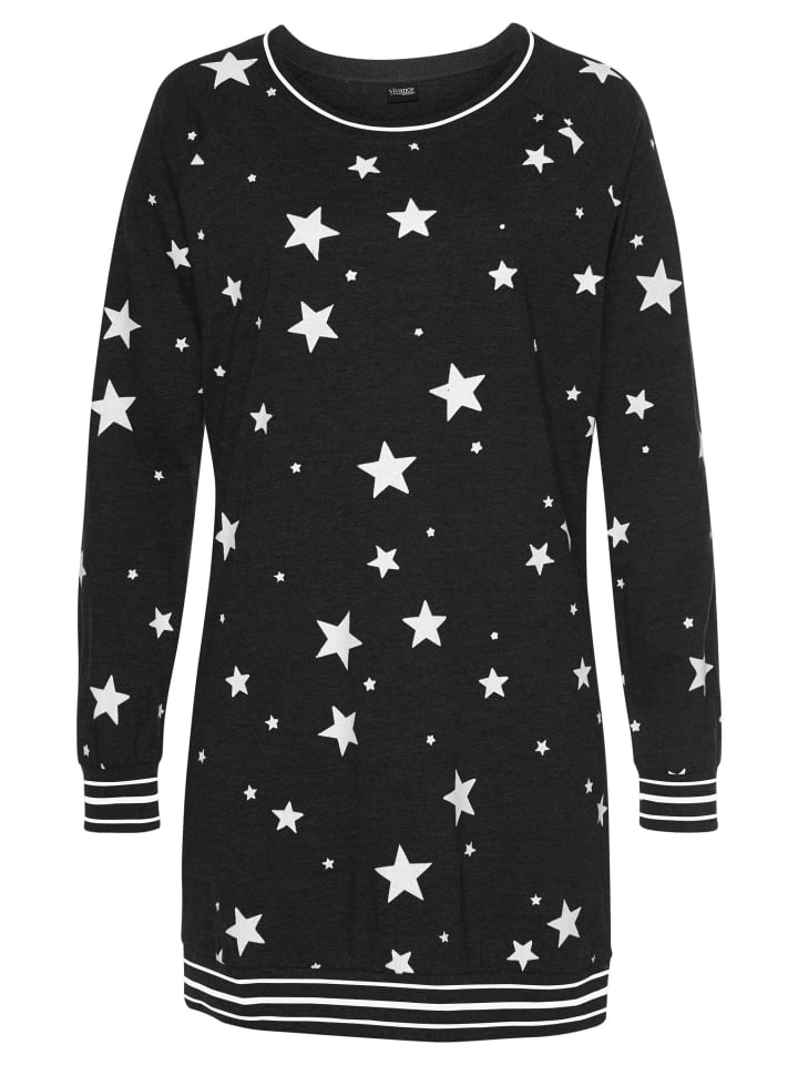 VIVANCE DREAMS Sleepshirt in schwarz- weiß günstig kaufen