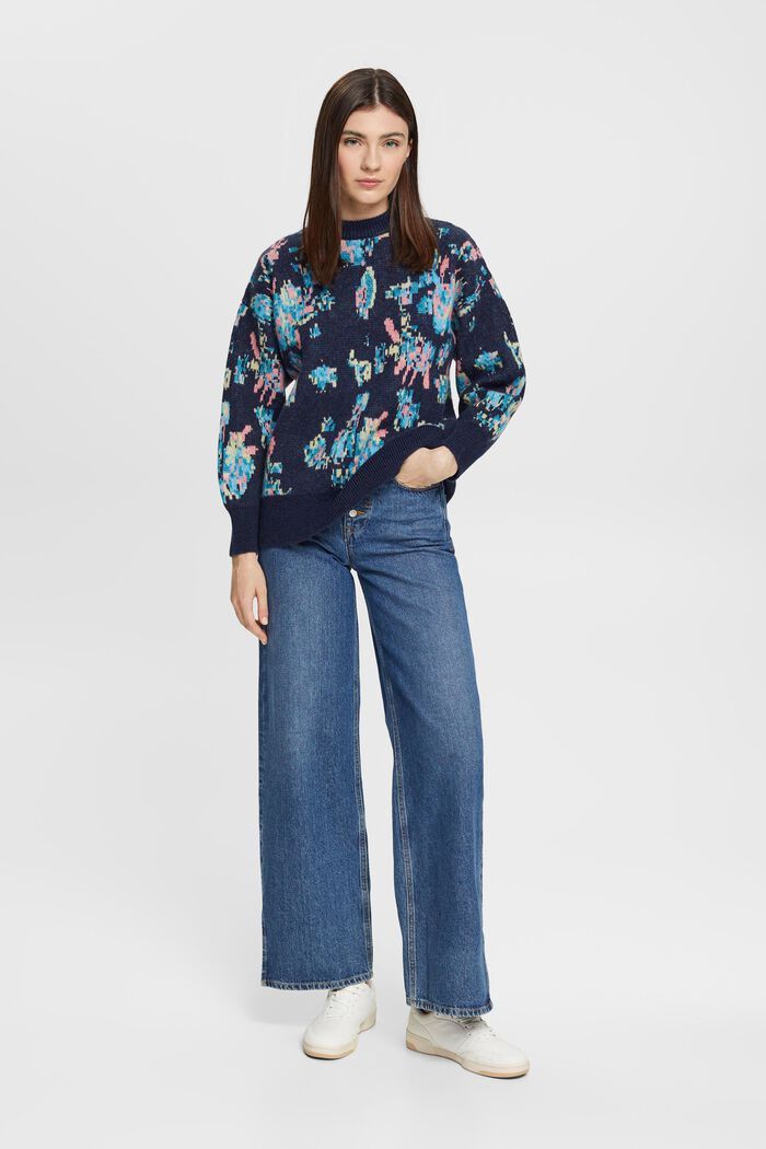 Pullover aus Jacquardstrick, Wollmix