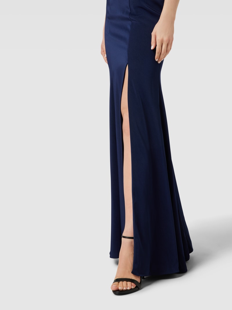 Abendkleid mit Herz-Ausschnitt in dunkelblau
