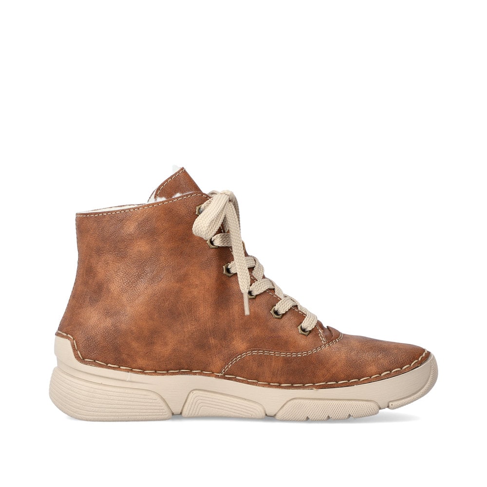 Rieker Damen Schnürstiefel kastanienbraun